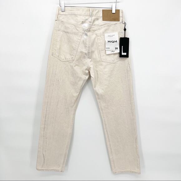 NWT Rag & Bone Maya High Rise Slim Metallic Coated Jeans 26 Moonshine Wash - Picture 3 of 10